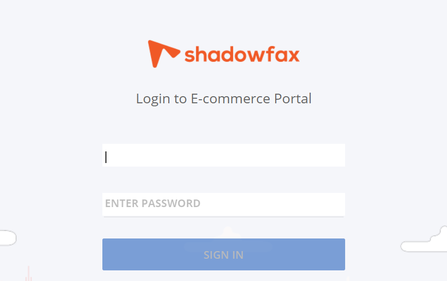 Shadowfax E-Commerce login